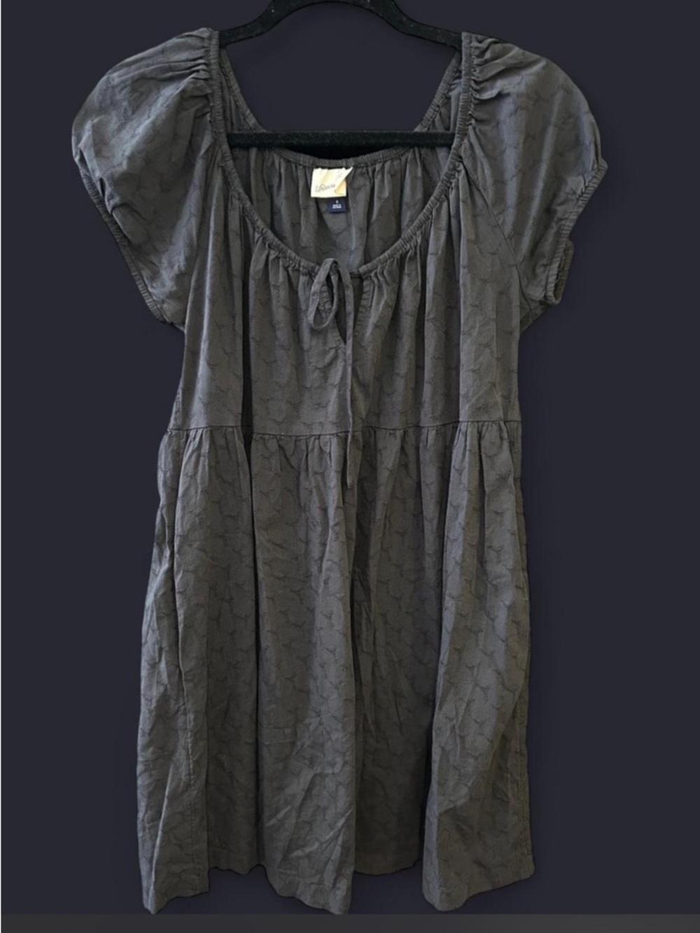 Universal Thread charcoal puff sleeve babydoll dress